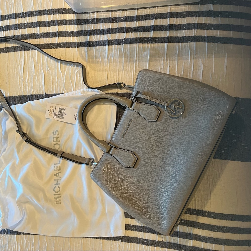 Michael Kors Taupe Leather Satchel